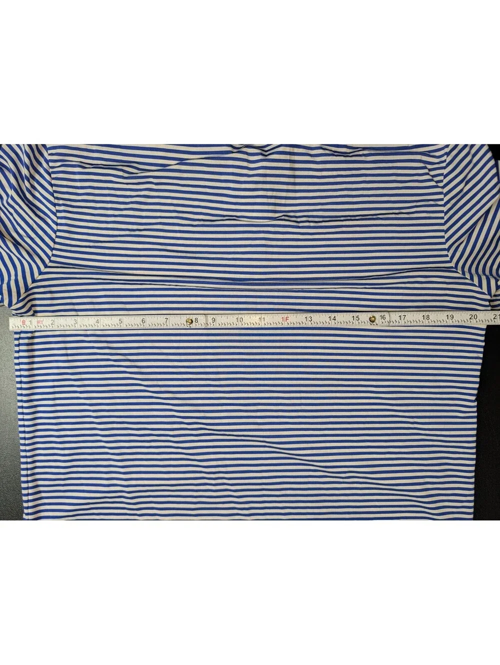 Polo Ralph Lauren Performance Polo Blue White Stripe Medium